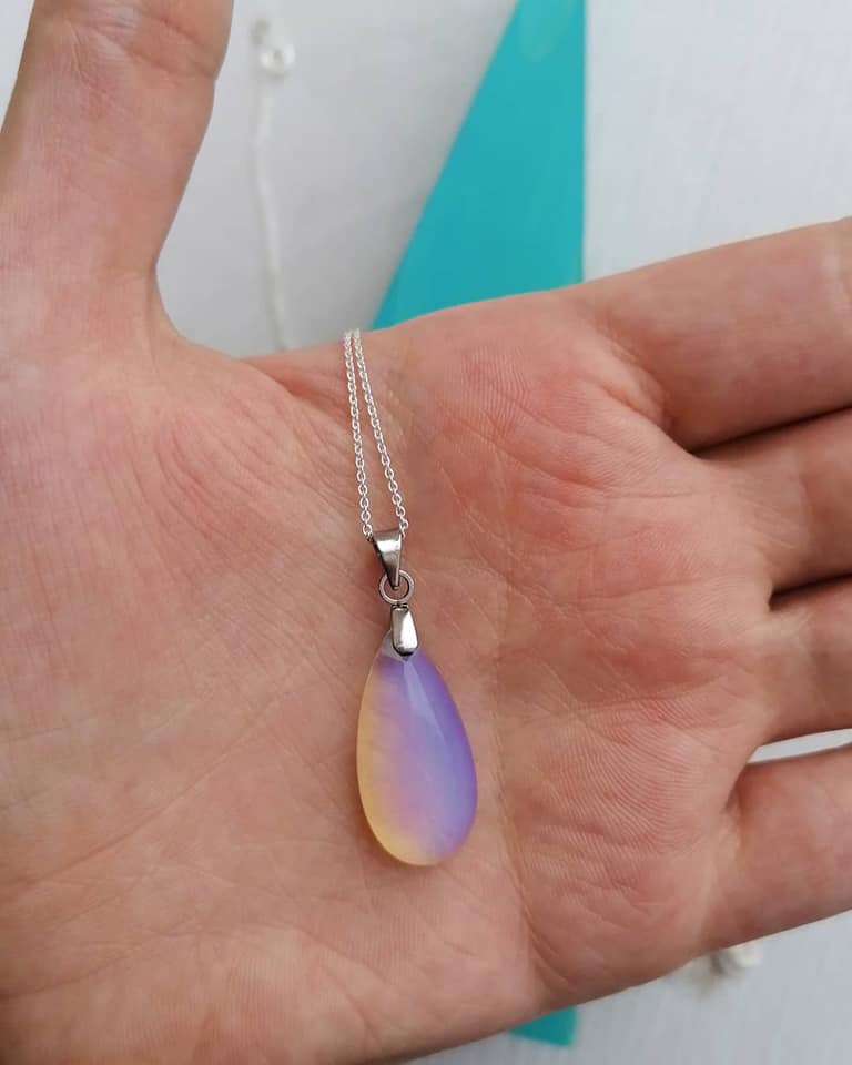 Opalite Teardrop Necklace