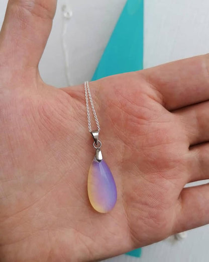 Opalite Teardrop Necklace