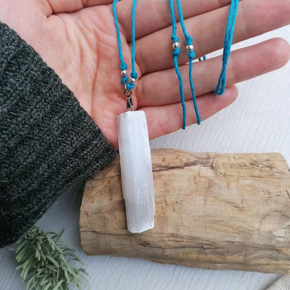 Selenite x Hemp Necklace