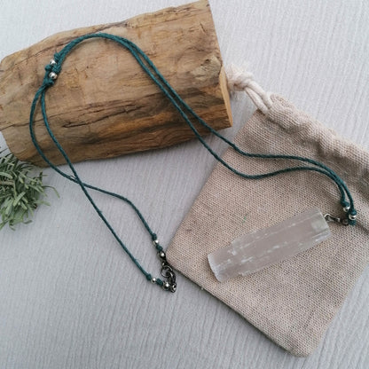 Selenite x Hemp Necklace
