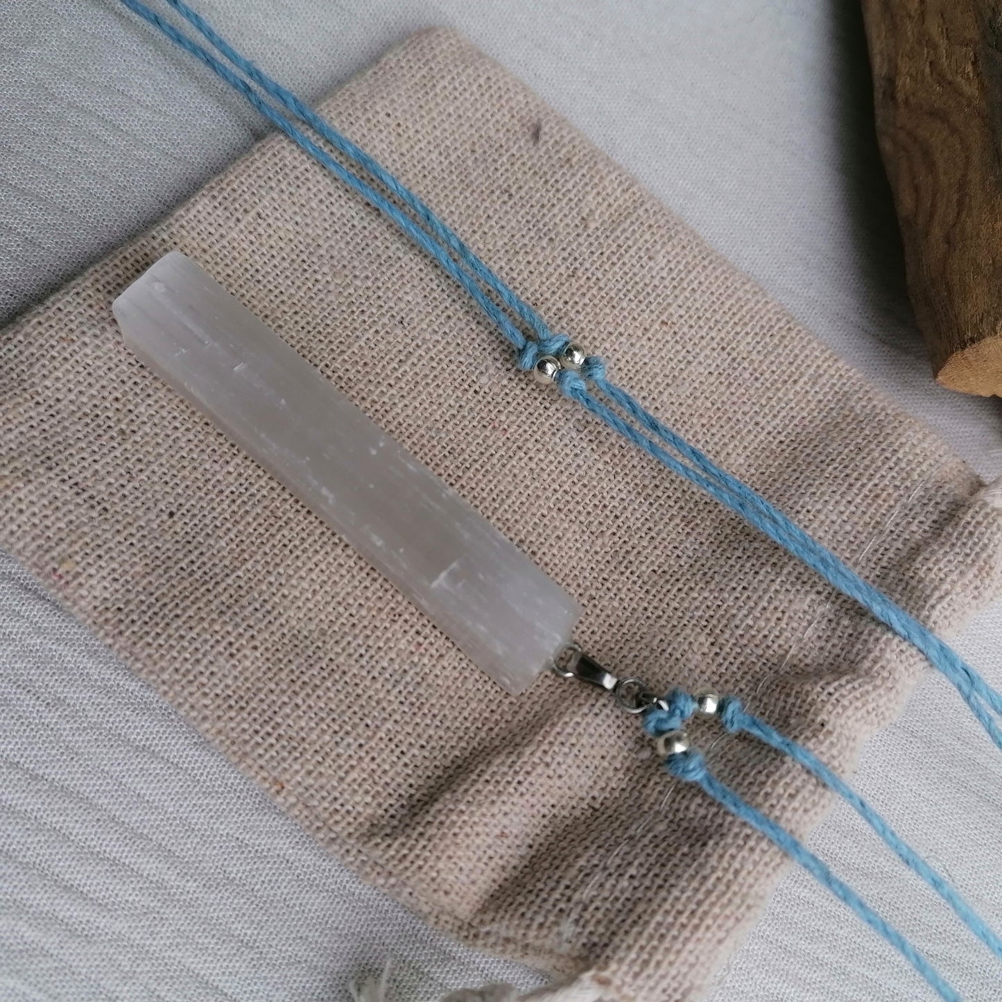 Selenite x Hemp Necklace