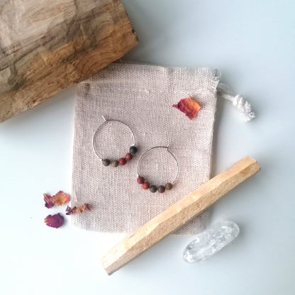 Picasso Jasper Hoop Earrings