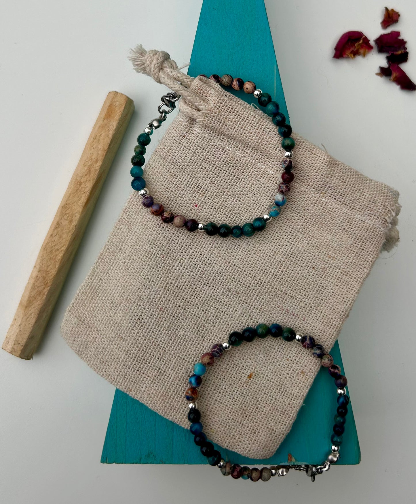 Blue Tiger’s Eye x Imperial Jasper Bracelet