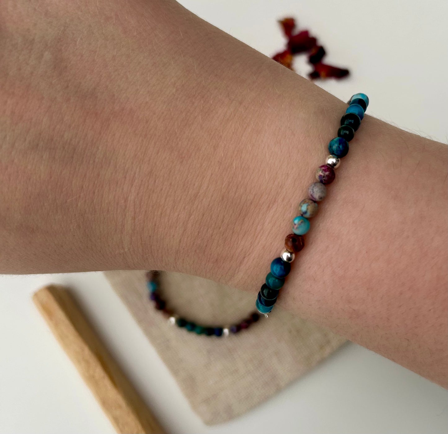 Blue Tiger’s Eye x Imperial Jasper Bracelet