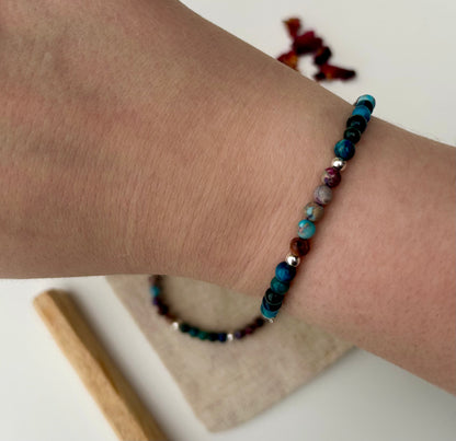 Blue Tiger’s Eye x Imperial Jasper Bracelet