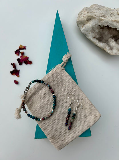 Blue Tiger’s Eye x Imperial Jasper Bracelet