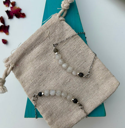 Celestial Glow Labradorite x Moonstone Bracelet
