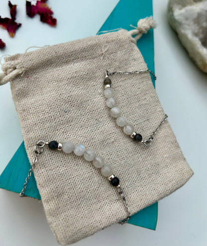Celestial Glow Labradorite x Moonstone Bracelet